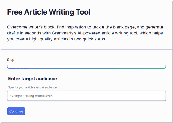 grammarly article writer