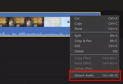 detach the audio