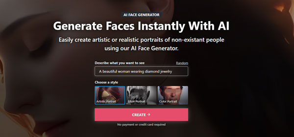 nightcafe ai human face creator