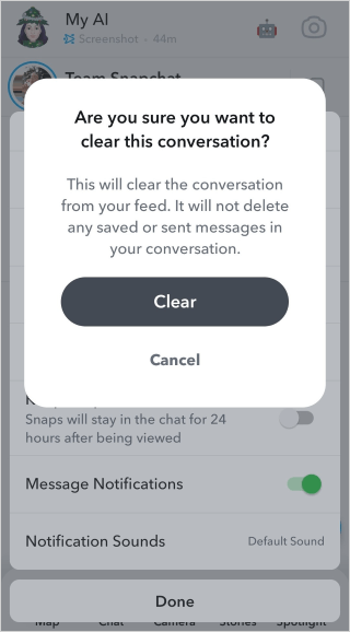 how to delete my ai on snapchat 2023