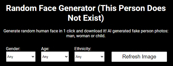 artificial intelligence face maker