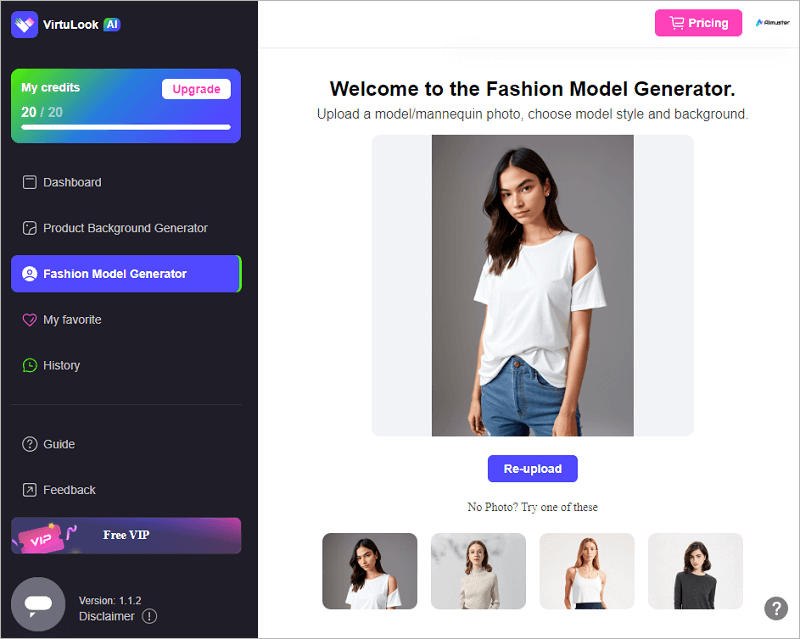 wondershare virtulook fashion model generator